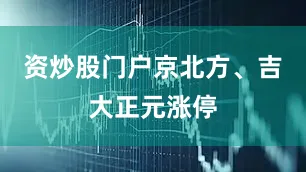 资炒股门户京北方、吉大正元涨停