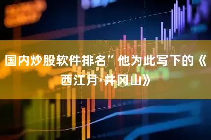国内炒股软件排名”他为此写下的《西江月·井冈山》